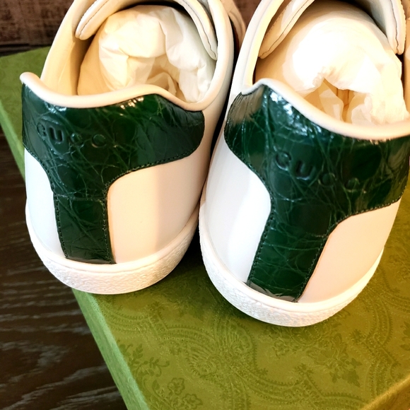 **SOLD **SOLDGucci Mens White Ace Shoes Gucci size 11.5 *READ DETAILS* Authentic - Picture 8 of 16